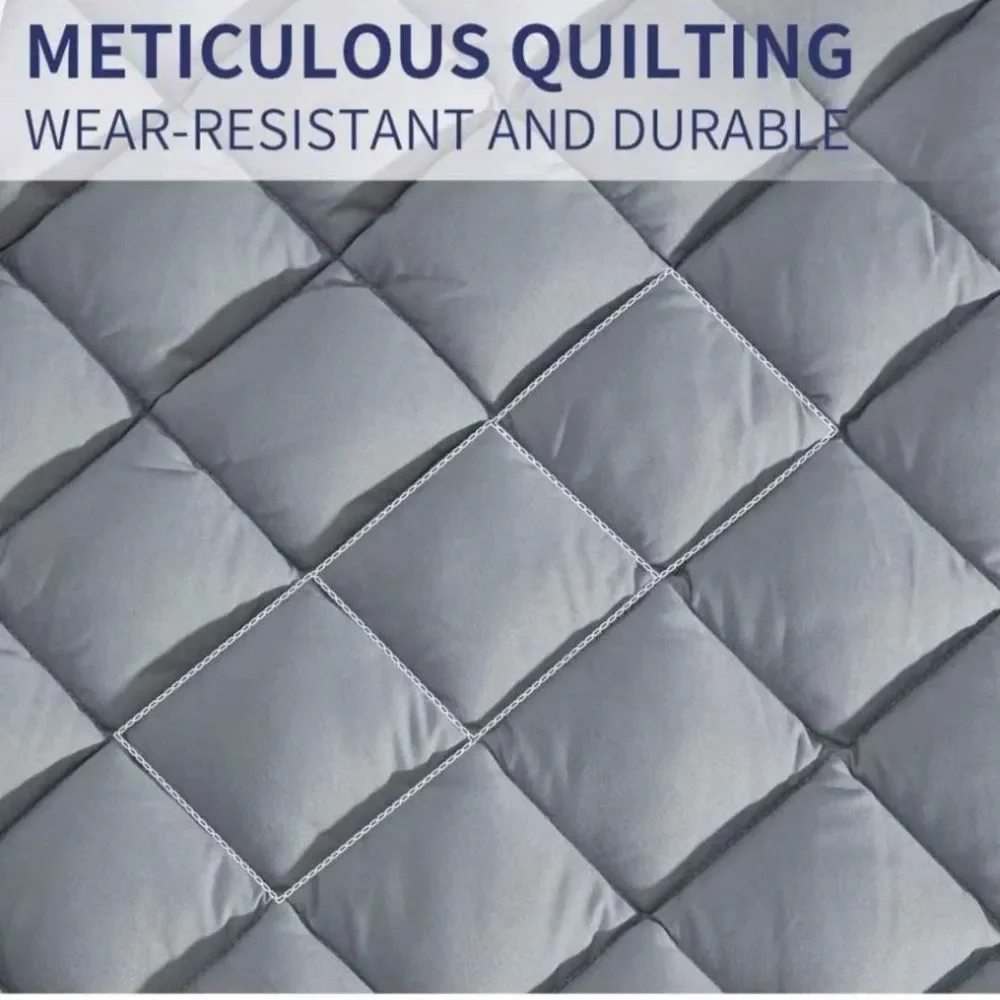 Full Mattress Pad Cover Cooling Pillow Top Breathable Mattress Toppers Quilted
